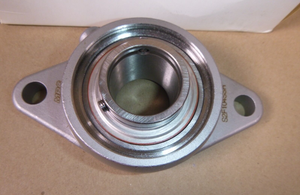 MRC S2F104SSR Cast Stainless Steel Washdown Two-Bolt Flange Bearing 1-1/4" Bore