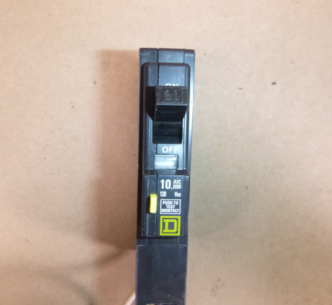 QO120GFI Square D 20 Amp GFCI Plug-In Circuit Breaker 1 Pole 120 Volt | Electrical MRO Replacement Parts & Components and Commercial Electrical Supplies Company