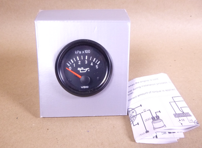 VDO 350040016 Oil Pressure Electric Short Sweep 52mm Gauge, 0-500 kpa, 24 Volt | Replacement Truck Parts, Trailer Accessories, Automobile Supplies, Car Parts &amp; Accessories