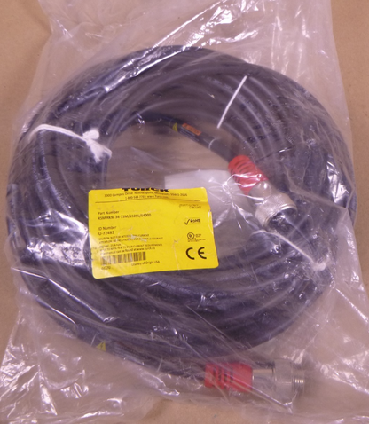 Turck RSM RKM 34-15M/S1055/S4000 Power Fast Cordset 3-Pin Double End , U-72483 | Electrical MRO Replacement Parts &amp; Components and Commercial Electrical Supplies Company