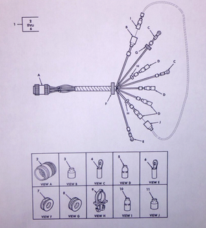 USGI New M1114 M1151 Humvee Hood Wiring Harness 12469143, 6150-01-432-8489 | Genuine HMMWV Replacement Parts and Military Surplus Humvee Parts & Accessories
