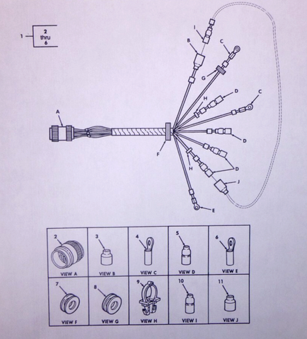 USGI New M1114 M1151 Humvee Hood Wiring Harness 12469143, 6150-01-432-8489 | Genuine HMMWV Replacement Parts and Military Surplus Humvee Parts & Accessories