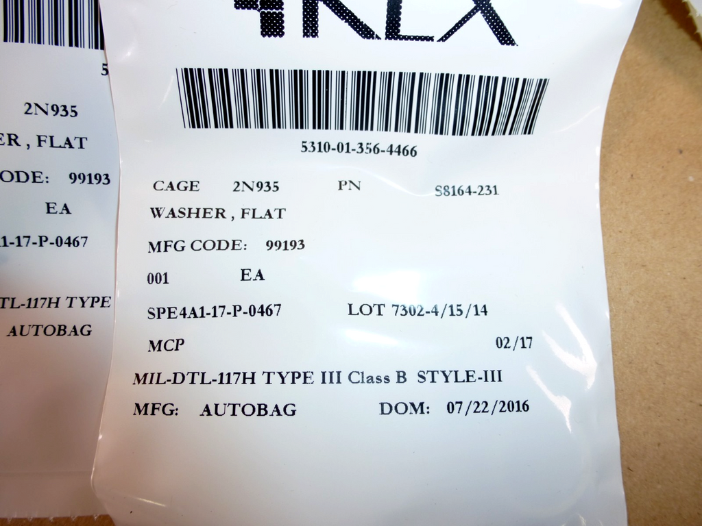 100 Pcs. USGI Mil-Spec Precision Washer S8164-231, 5310-01-356-4466 | Industrial Replacement Nuts & Bolts Distributor and Machinery Screws & Fasteners Supply