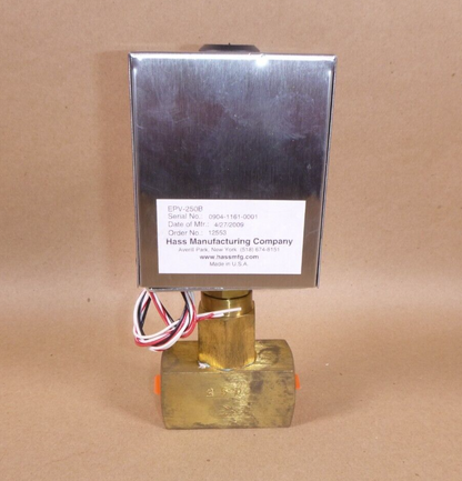 Hass EPV-250B Electronic Proportional Valve 4-20mA or 1-5 VDC input 1/4" Port | Electrical MRO Replacement Parts &amp; Components and Commercial Electrical Supplies Company