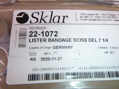Sklar 22-1072 Scissors 7-1/4" (Lot of 2 Pcs)