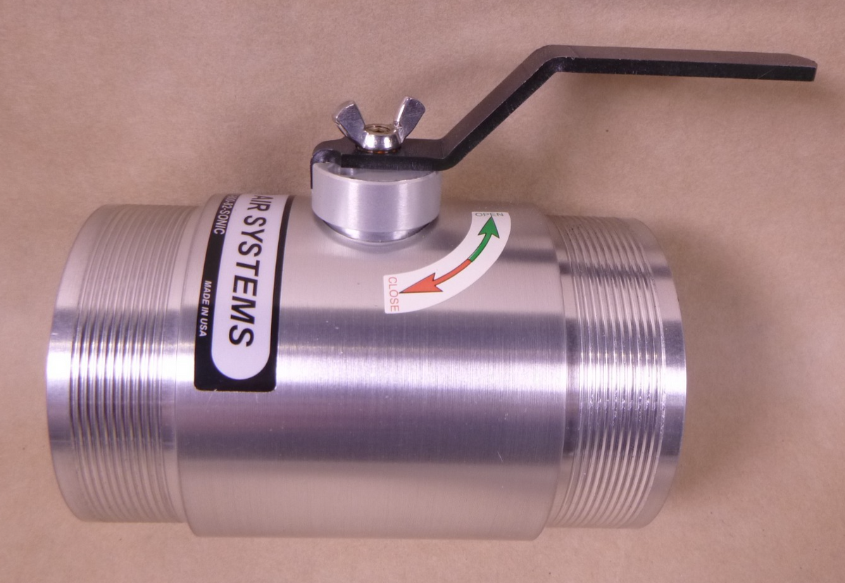 Sonic Air Systems 10431 Butterfly Valve 3" Inch Thread Size Aluminum