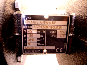 SPK4-8/3 A-M-A-AUUV Grundfos Vertical Multistage 1/2 Hp Centrifugal Pump 3 Phase | Industrial Electric Motors, Pumps & Parts