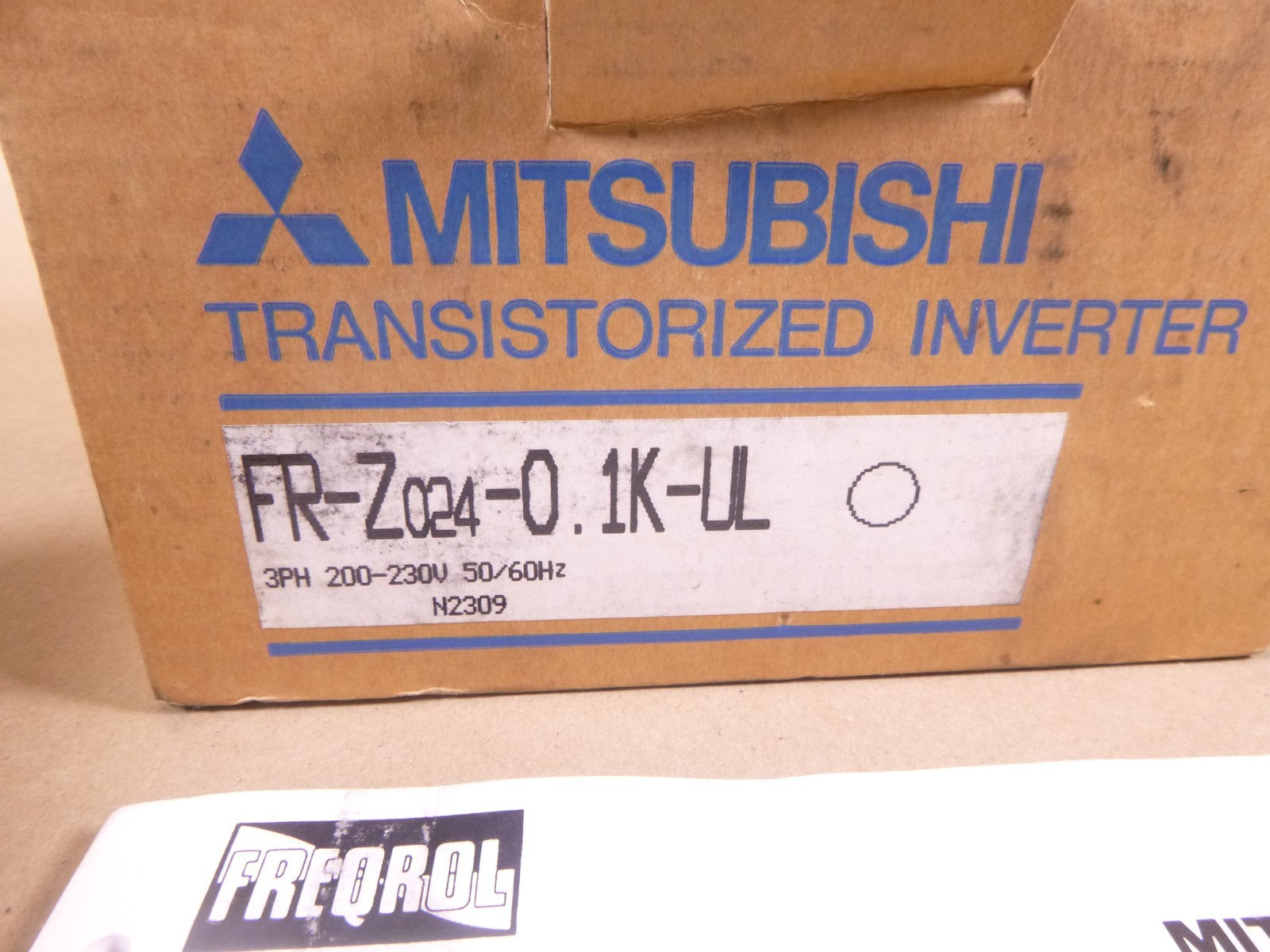 1/8HP 230V Freqrol Mitsubishi VFD, Inverter, AC Drive FR-Z024-0.1K-UL | Electrical MRO Replacement Parts &amp; Components and Commercial Electrical Supplies Company