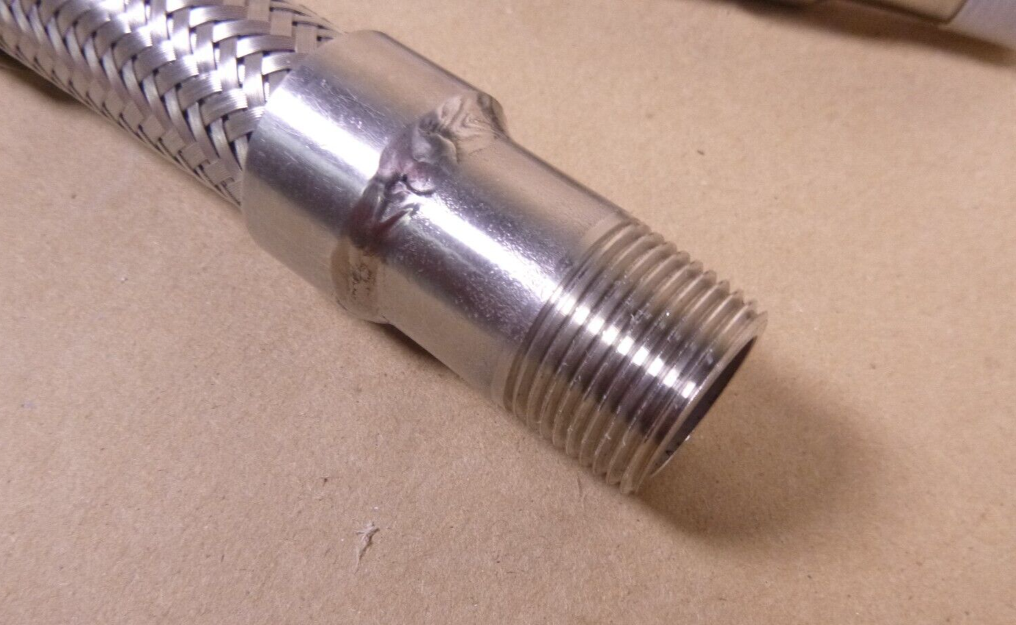 (Lot of 2) 3/4" MNPT x 6" Long Stainless Steel Flexible Pipe Extension | Industrial MRO Replacement Parts, Manufacturing Machine Parts &amp; Components, Heavy Equipment Parts Supplier
