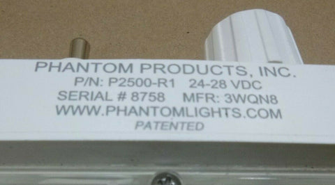 PHANTOM PRODUCTS P2500-R1 24-28VDC DOME LIGHT LS1008834 , 6220-01-499-9116