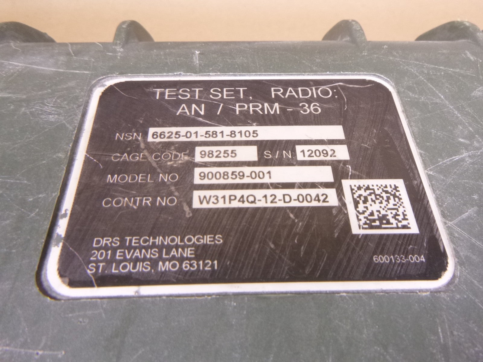 DRS AN/PRM-36 Radio Test Set 900858-001 900859-001 , 6625-01-581-8105