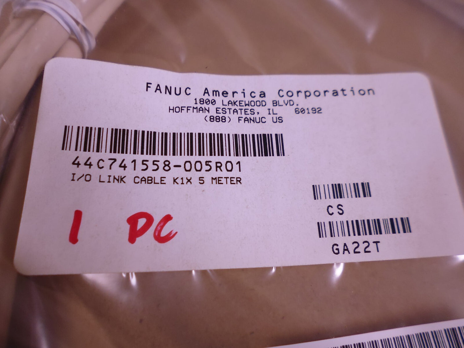 NEW Fanuc 44C741558-005R01 I/O Link Cable K1X , 5 Meter | Electrical MRO Replacement Parts &amp; Components and Commercial Electrical Supplies Company