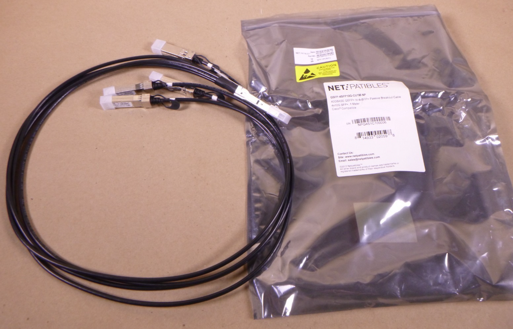 Replacement 1M QSFP-4SFP10G-CU1M 40G QSFP+ to 4xSFP+ Cable | Electrical MRO Replacement Parts & Components and Commercial Electrical Supplies Company