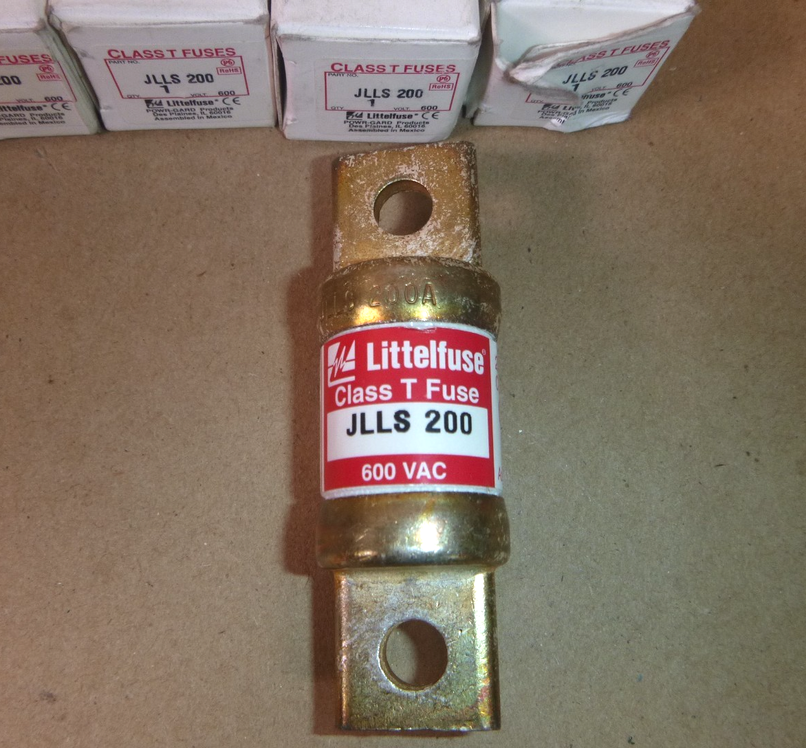 JLLS-200 Littelfuse 200 Amp 600 Volt AC Class T Fast Acting Fuse (Lot of 4) New