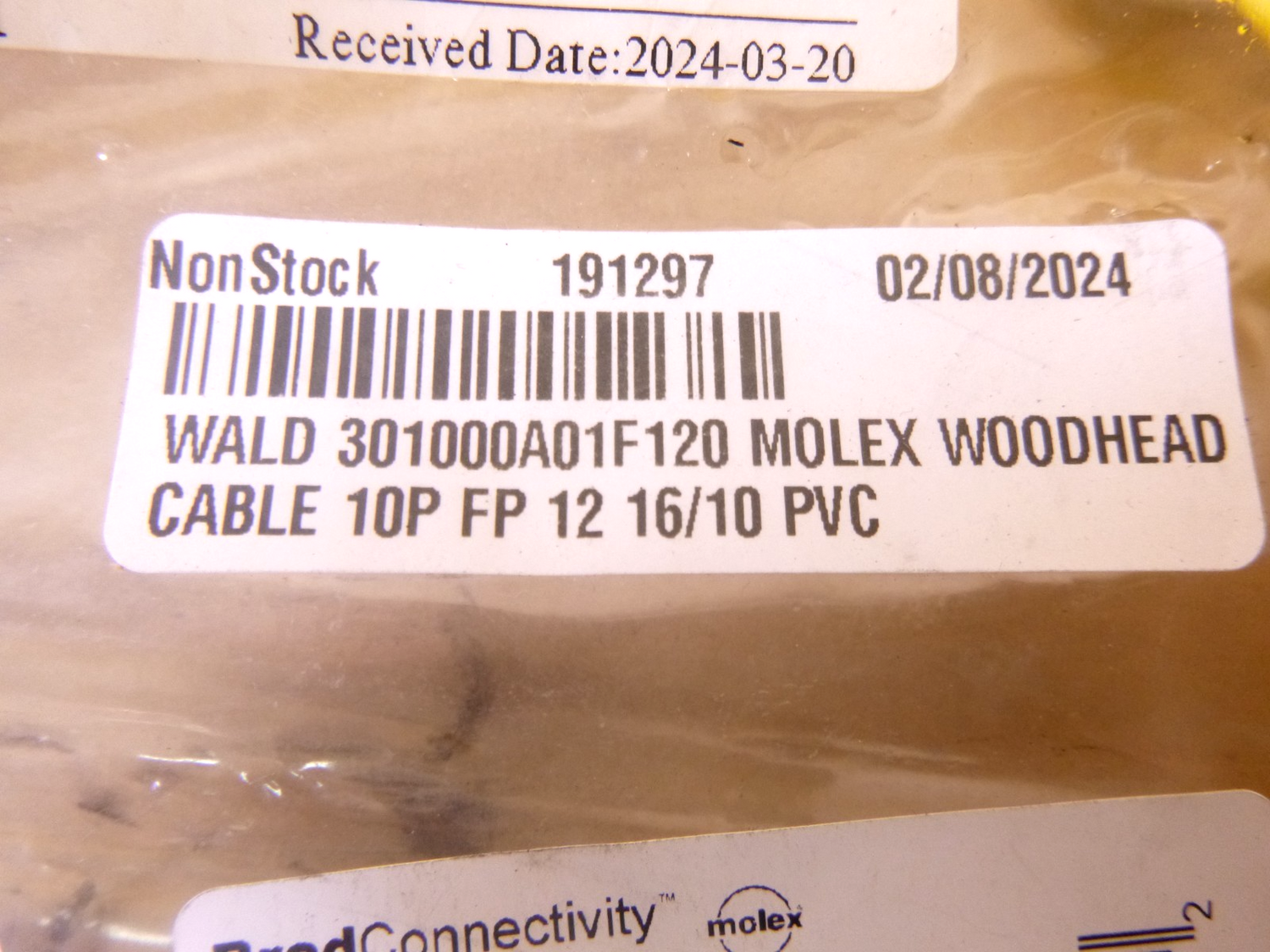 1300080028 Brad Connectivity 12 Ft 10 Pos Straight Female Cordset Molex Woodhead | Electrical MRO Replacement Parts &amp; Components and Commercial Electrical Supplies Company