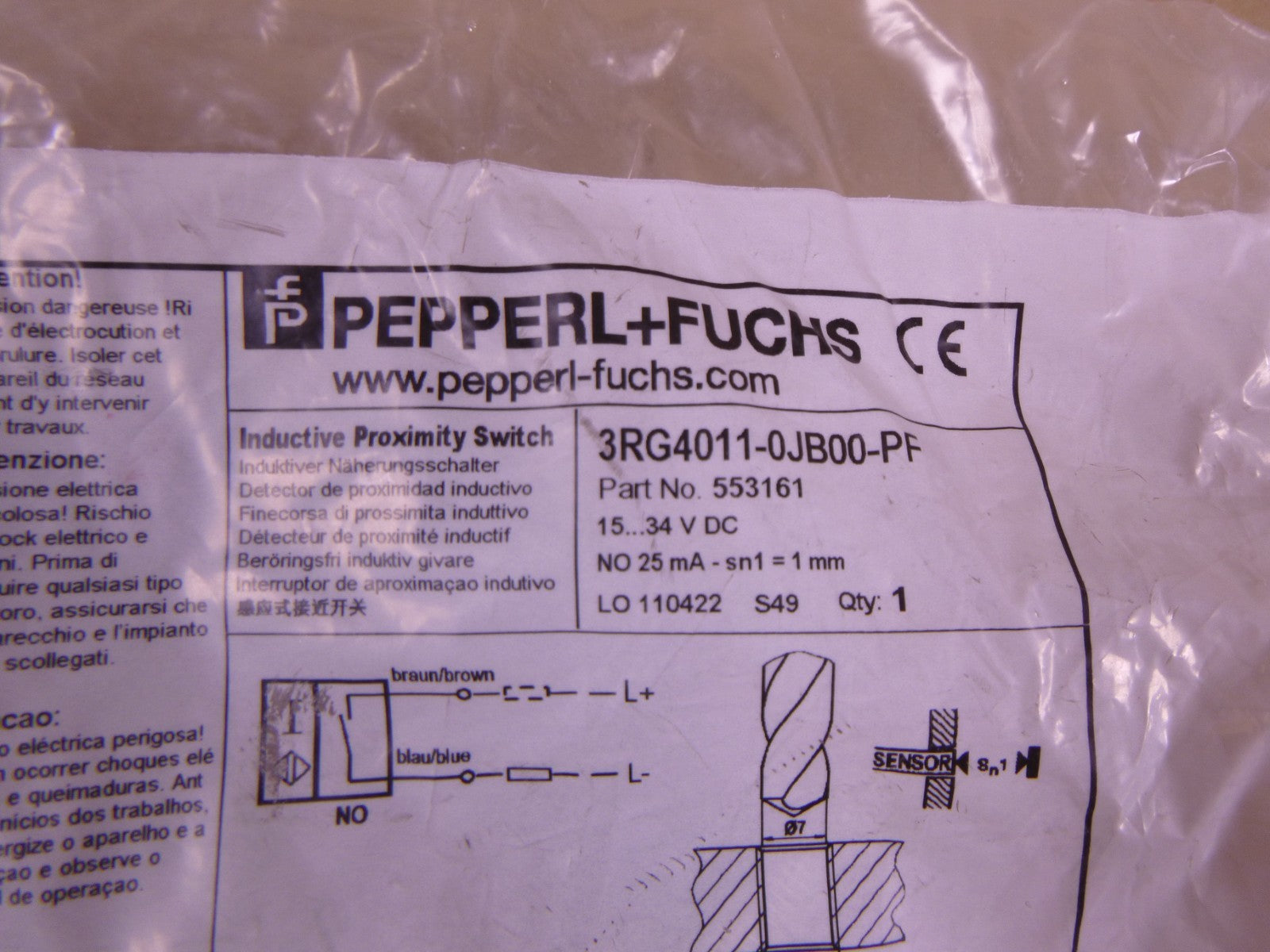 3RG4011-0JB00-PF Pepperl &amp; Fuchs Inductive Proximity Switch, 15-34VDC, 553161 | Electrical MRO Replacement Parts &amp; Components and Commercial Electrical Supplies Company