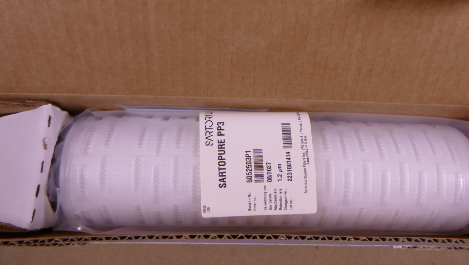 SARTORIUS Stedim 1.2µm PP Sartopure PP3 Cartridge Filter 5052503P1 (1 PC) | Industrial MRO Replacement Parts, Manufacturing Machine Parts &amp; Components, Heavy Equipment Parts Supplier