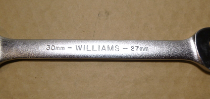 New Williams USA 27mm x 30mm Chrome Satin Finish Double Open End Wrench EWM-2730 | Industrial MRO Tools and Replacement Industrial Equipment Components