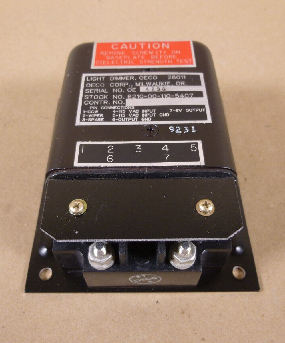 Oeco 26011 Dimmer Light Control 218-27538-1 , 6210-00-110-5407 | Electrical MRO Replacement Parts &amp; Components and Commercial Electrical Supplies Company