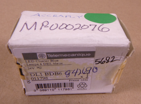 Telemecanique DL1BDB6 LED Cluster Blue 24V , 011798 | Electrical MRO Replacement Parts & Components and Commercial Electrical Supplies Company