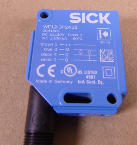 SICK WSE12-3P2431 1041459 Photoelectric Sensor 10-30V | Electrical MRO Replacement Parts & Components and Commercial Electrical Supplies Company