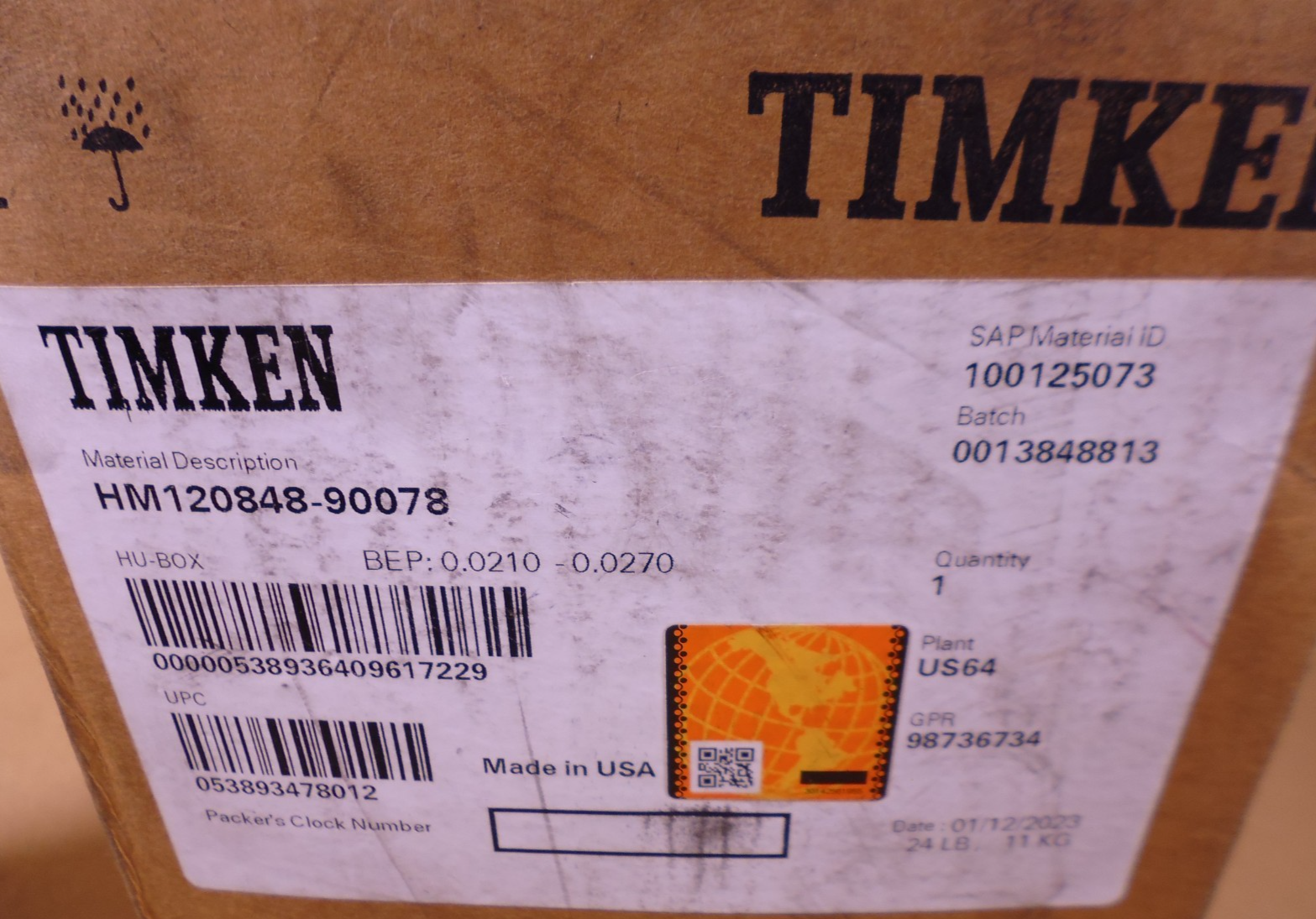 Timken USA HM120817XD Tapered Roller Bearing HM120848 , HM120848-90078 | Industrial MRO Replacement Parts, Manufacturing Machine Parts &amp; Components, Heavy Equipment Parts Supplier