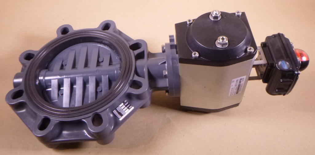 Evian 6964 Actuator DN200 w/ BE45 Max-Air Limit Switch Box & 8" Butterfly Valve | Industrial MRO Replacement Parts, Manufacturing Machine Parts & Components, Heavy Equipment Parts Supplier