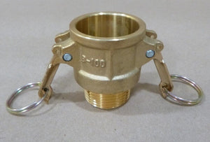 1" TYPE B CAMLOCK FEMALE COUPLER x MALE NPT BRASS B-100 B100