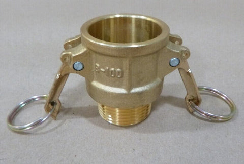 1" TYPE B CAMLOCK FEMALE COUPLER x MALE NPT BRASS B-100 B100