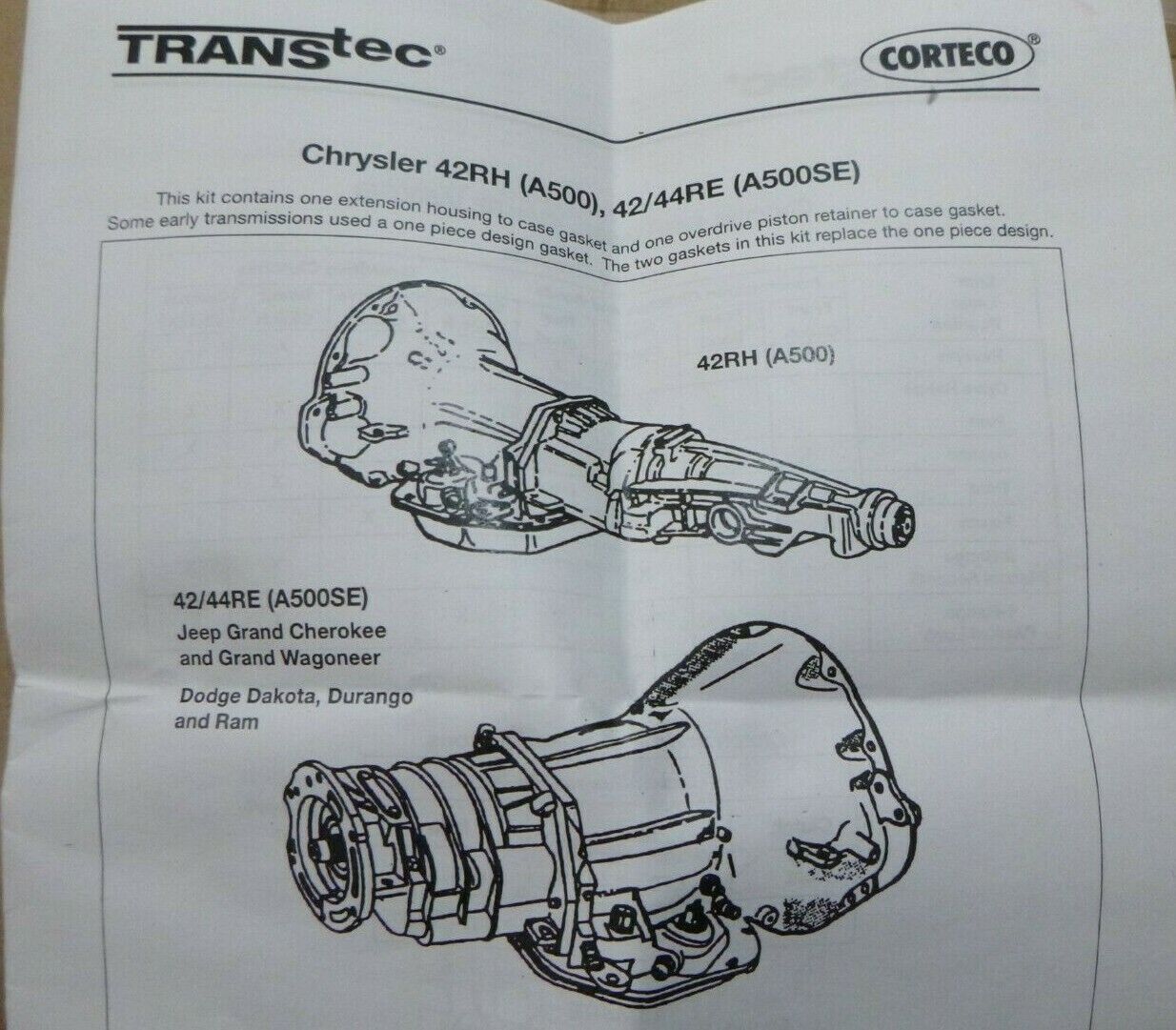 CORTECO 00000441AA AUTOMATIC TRANSMISSION OVERHAUL REBUILT KIT FOR CHRYSLER 44RE | Replacement Truck Parts, Trailer Accessories, Automobile Supplies, Car Parts &amp; Accessories