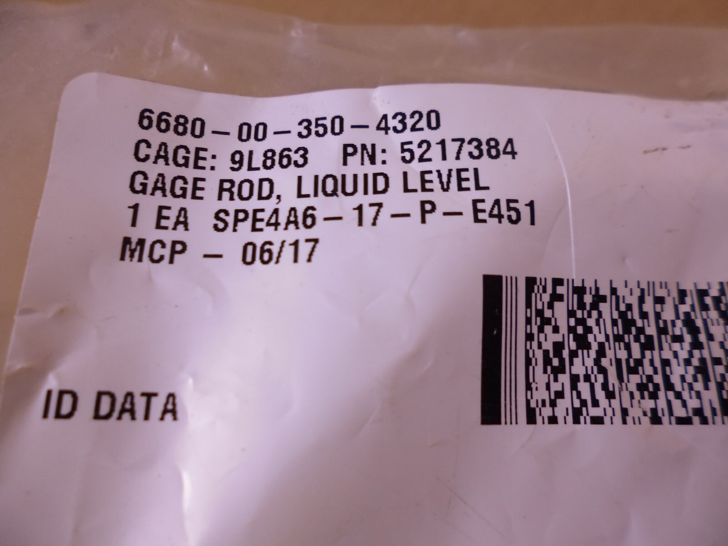 Kwat 5217384 Liquid Level Gage Rod 89-5796X , 6680-00-350-4320 | Industrial MRO Replacement Parts, Manufacturing Machine Parts &amp; Components, Heavy Equipment Parts Supplier