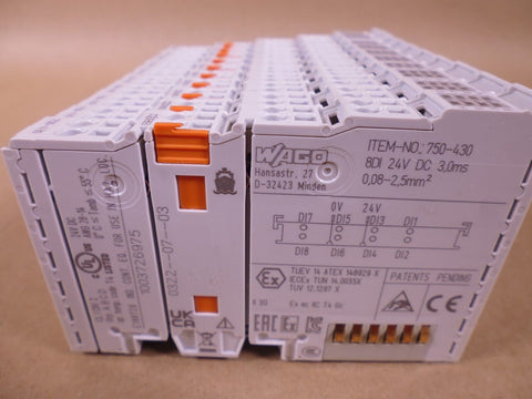 (10x) WAGO 750-430 Analog Input PLC Module 8-Channel Digital 24VDC