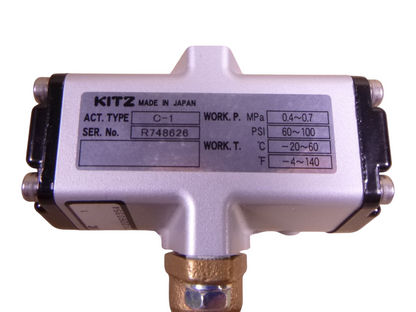 Kitz C-TE C-1 Pneumatic Actuator 3/4" 2-Way Ball Valve 60-100PSI 0.4-0.7MPa