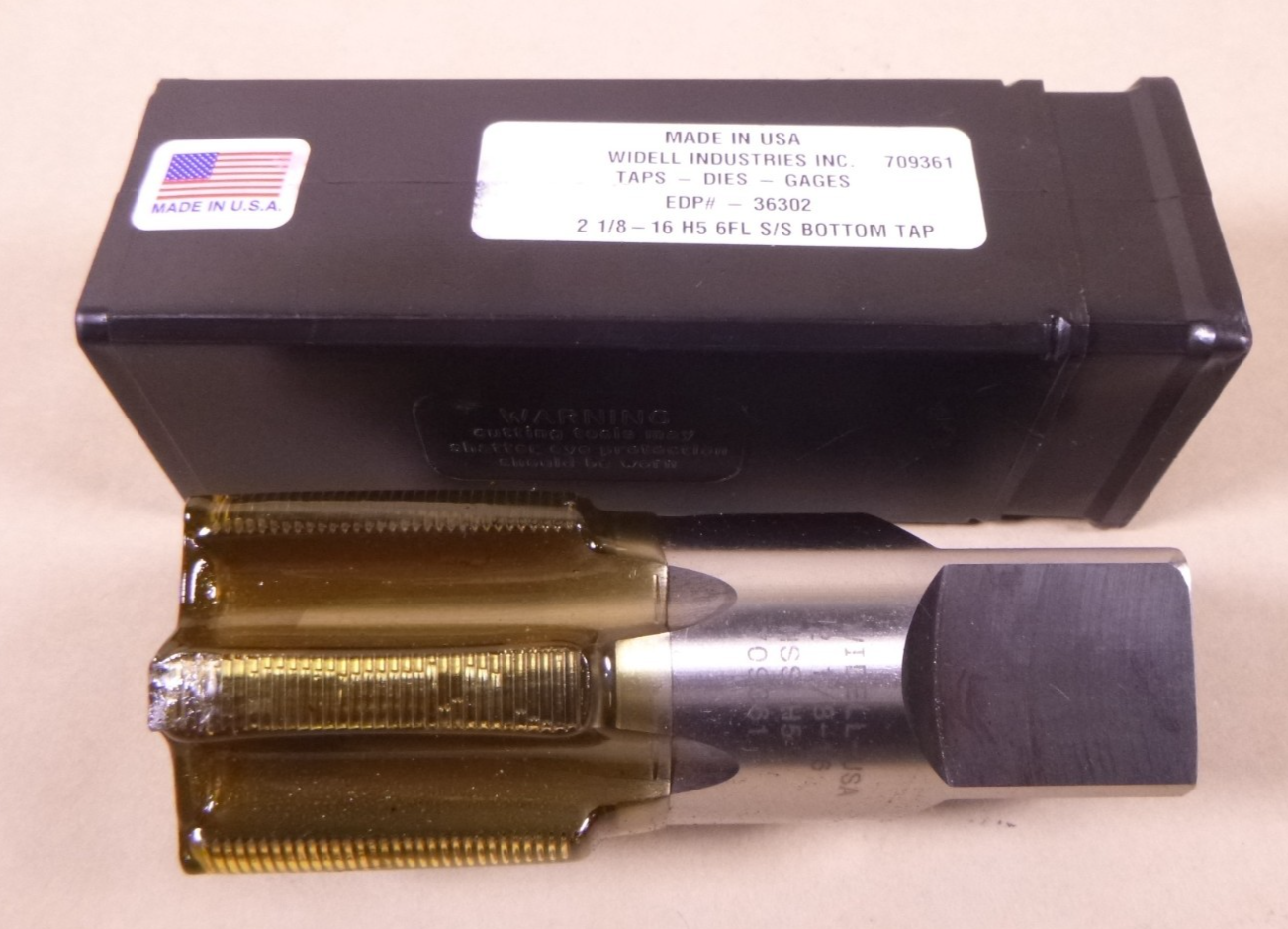 Widell 709361 Tap 2-1/8"-16 H5 6FL HSS Bottom Tap