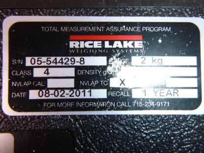 Rice Lake 2 kg Class 4 Stainless Steel Cylindrical Calibration Test Weight Set | Industrial MRO Tools and Replacement Industrial Equipment Components