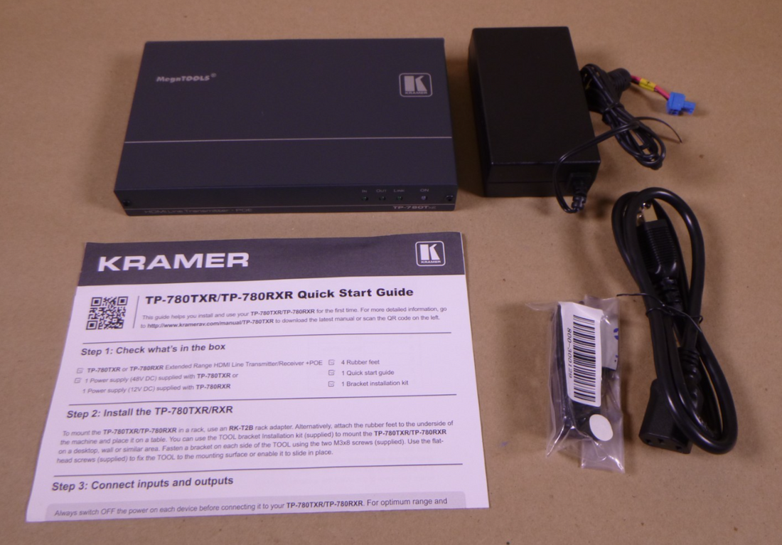 USED Kramer TP-780TXR 4K60 4:2:0 HDMI HDCP 2.2 PoE Transmitter Ethernet, RS–232, IR | Electrical MRO Replacement Parts &amp; Components and Commercial Electrical Supplies Company