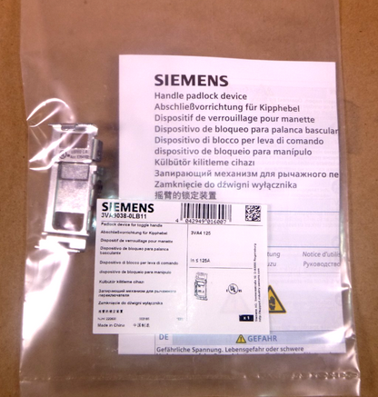 3VA9038-0LB11 Siemens Padlock Device For Use With 3VA4 Circuit Breakers | Electrical MRO Replacement Parts &amp; Components and Commercial Electrical Supplies Company