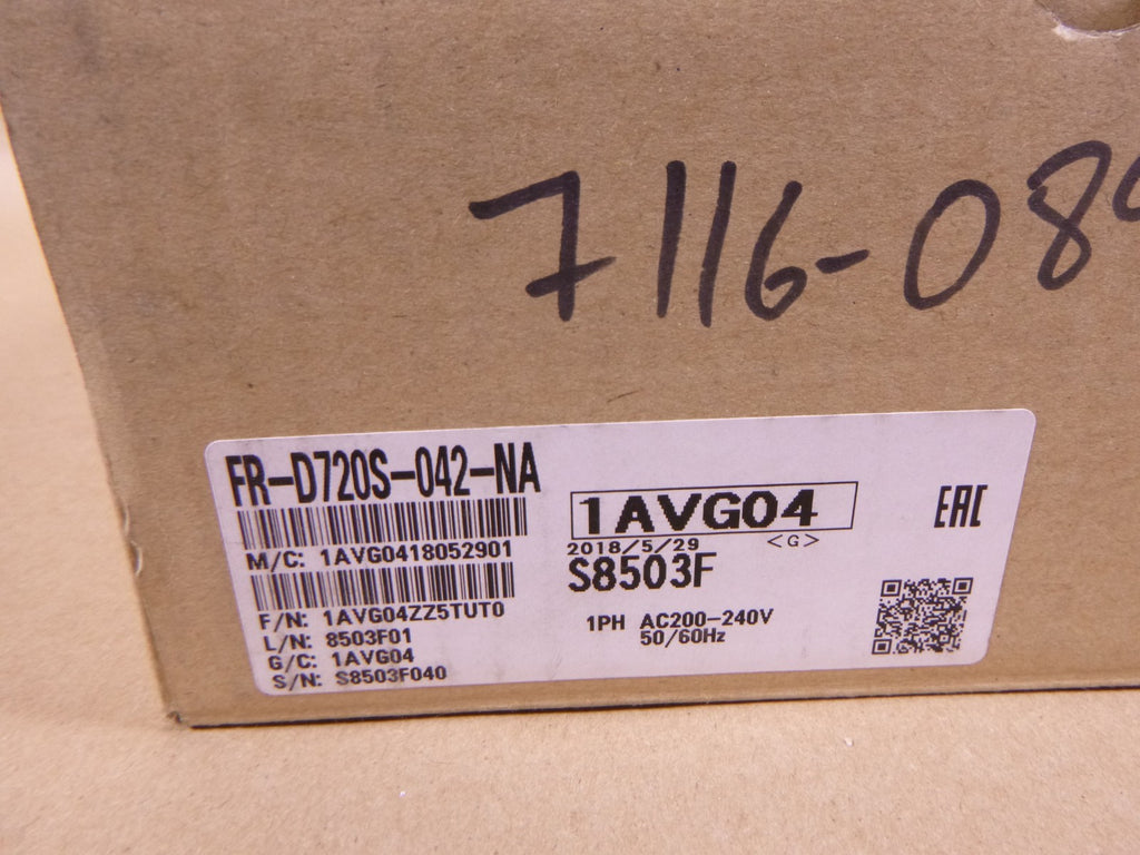 Mitsubishi FR-D720S-042-NA VFD Inverter D700 1PH 200-240VAC | Electrical MRO Replacement Parts & Components and Commercial Electrical Supplies Company