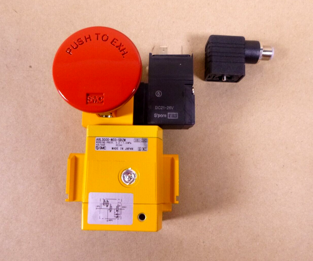 SMC Pneumatics AVL3000-03-5DZM Valve, Soft Start With Lock Out 3/8" Port 24 VDC | Electrical MRO Replacement Parts &amp; Components and Commercial Electrical Supplies Company