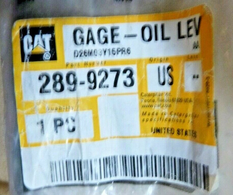 CATERPILLAR 289-9273 OIL LEVEL GAGE ROD NSN 6680-01-591-7432 | Industrial Tractor Parts Supplier and Surplus Tractor Parts & Accessories