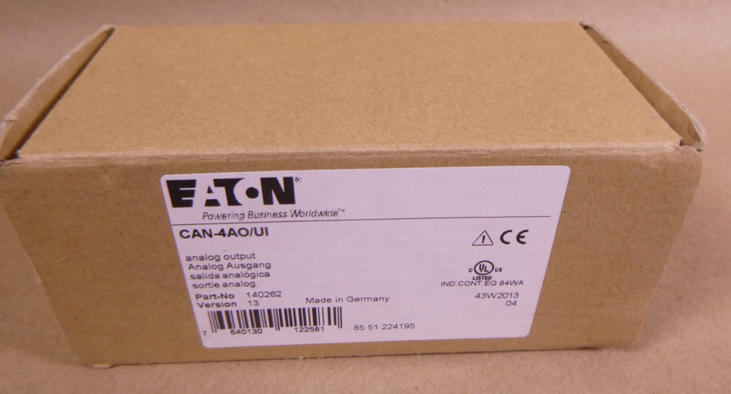 CAN-4AO/UI Eaton Analog Output Module 140262 , Version 13, WINbloc | Electrical MRO Replacement Parts & Components and Commercial Electrical Supplies Company