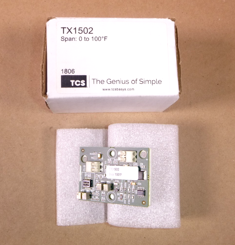 TX1502 TCS Basys Controls Temperature Transmitter 0 TO 100F Span 8 To 35 Vdc | Electrical MRO Replacement Parts &amp; Components and Commercial Electrical Supplies Company