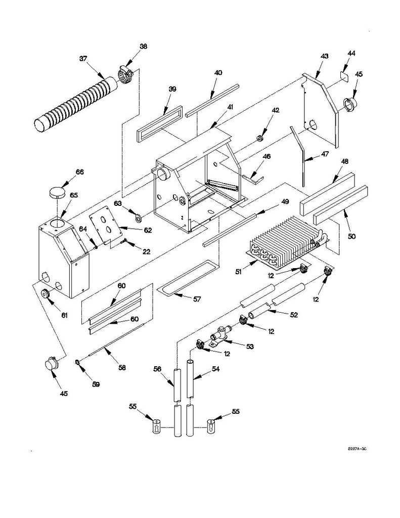 USGI FMTV LMTV Cab Heater Core Frame 516644, 2510-01-420-5182 | Genuine FMTV Replacement Parts, LMTV Parts For Sale and Military Surplus Medium Tactical Vehicle Parts & Components