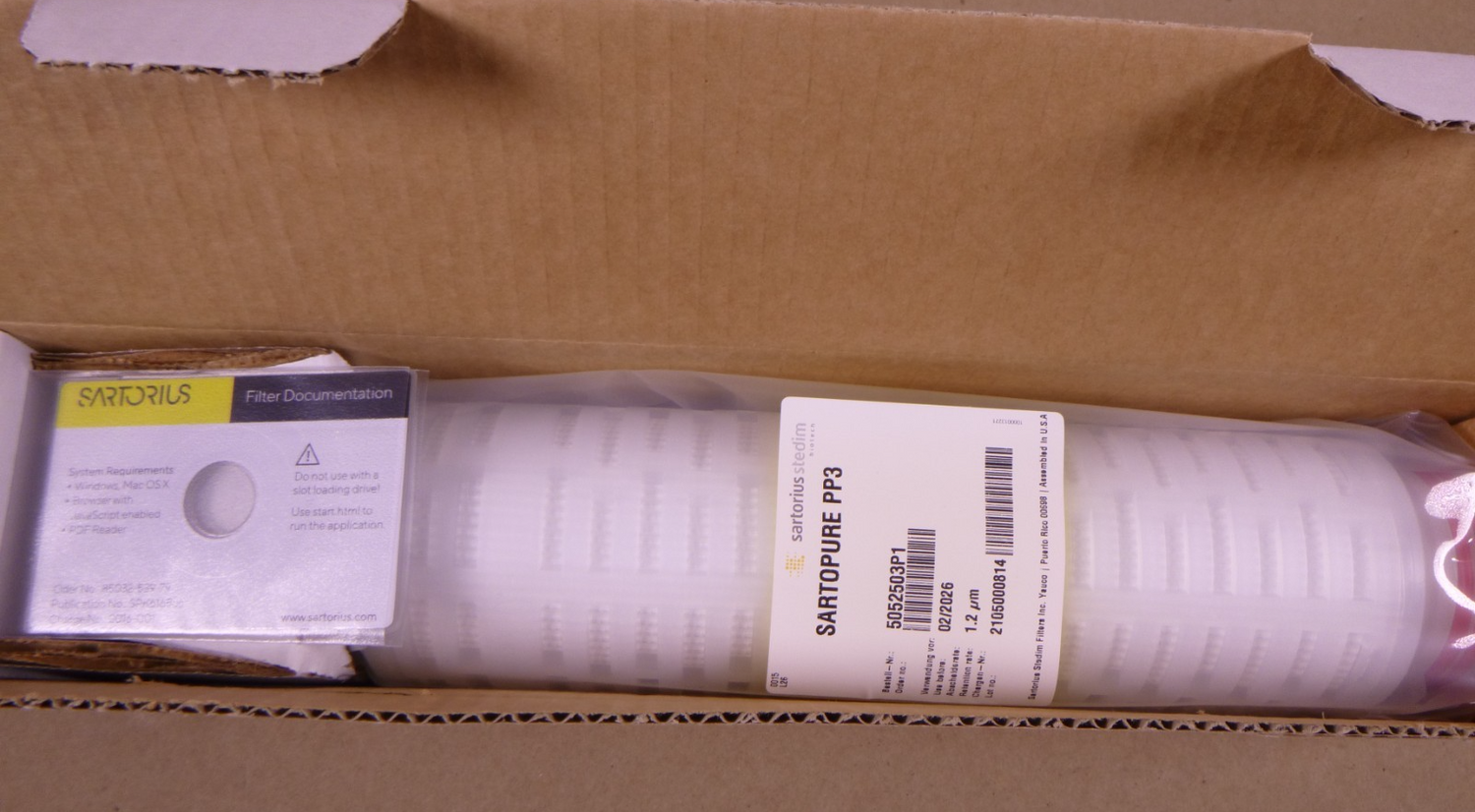SARTORIUS Stedim 1.2µm PP Sartopure PP3 Cartridge Filter 5052503P1 (1/Pack) | Industrial MRO Replacement Parts, Manufacturing Machine Parts &amp; Components, Heavy Equipment Parts Supplier