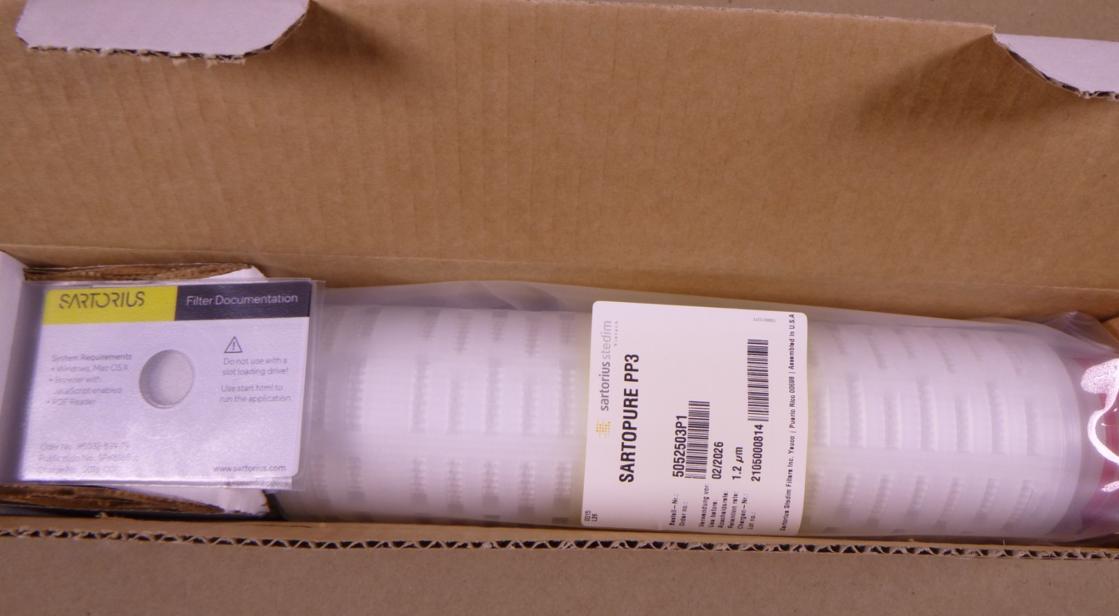 SARTORIUS Stedim 1.2µm PP Sartopure PP3 Cartridge Filter 5052503P1 (1/Pack) | Industrial MRO Replacement Parts, Manufacturing Machine Parts &amp; Components, Heavy Equipment Parts Supplier