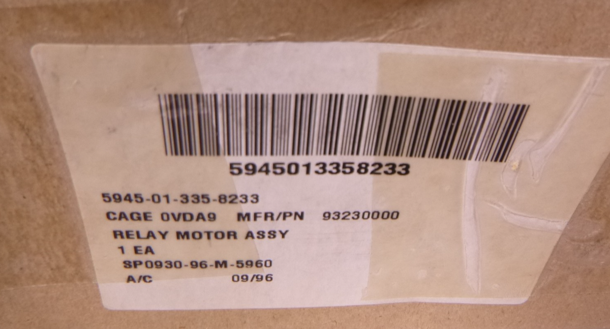 (Lot of 3) 932-300-00 Motor Driven Relay , 5945-01-335-8233 | Electrical MRO Replacement Parts &amp; Components and Commercial Electrical Supplies Company