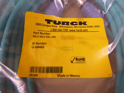 Turck RSCD RSCD 440-10M Industrial Ethernet Cable 4-Pin 10M , U-04466 | Electrical MRO Replacement Parts &amp; Components and Commercial Electrical Supplies Company