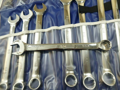 New USGI 23 Pc. 8mm - 32mm Combination 12 Pt. Metric Wrench Set Made in U.S.A.