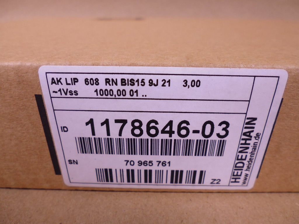 Heidenhain 1178646-03 Scanning Head Encoder AK LIP 608 RN BIS15 9J 21 3,00 | Electrical MRO Replacement Parts & Components and Commercial Electrical Supplies Company