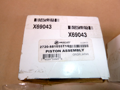 Genuine OEM MerCruiser Mercury Stern Drive Piston Kit 2720-881055T10 (Lot of 3)
